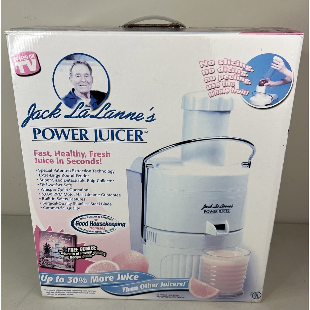 BRAND NEW Original Design JACK LALANNE Power Juicer Model CL-003AP White
